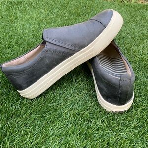 Taos Twin Gore Lux Slip-On Sneakers- Luxe Leather Slip Ons w/ Removable Footbed